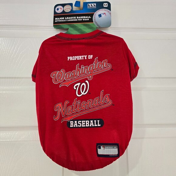Washington Nationals Baseball NBA Pet Shirt Red Size Medium NWT - Picture 1 of 5